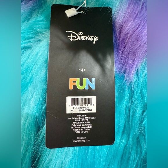 Size large hooded Disney Pixar’s Monsters, Inc. Sulley Costume for Adults - Picture 8 of 11